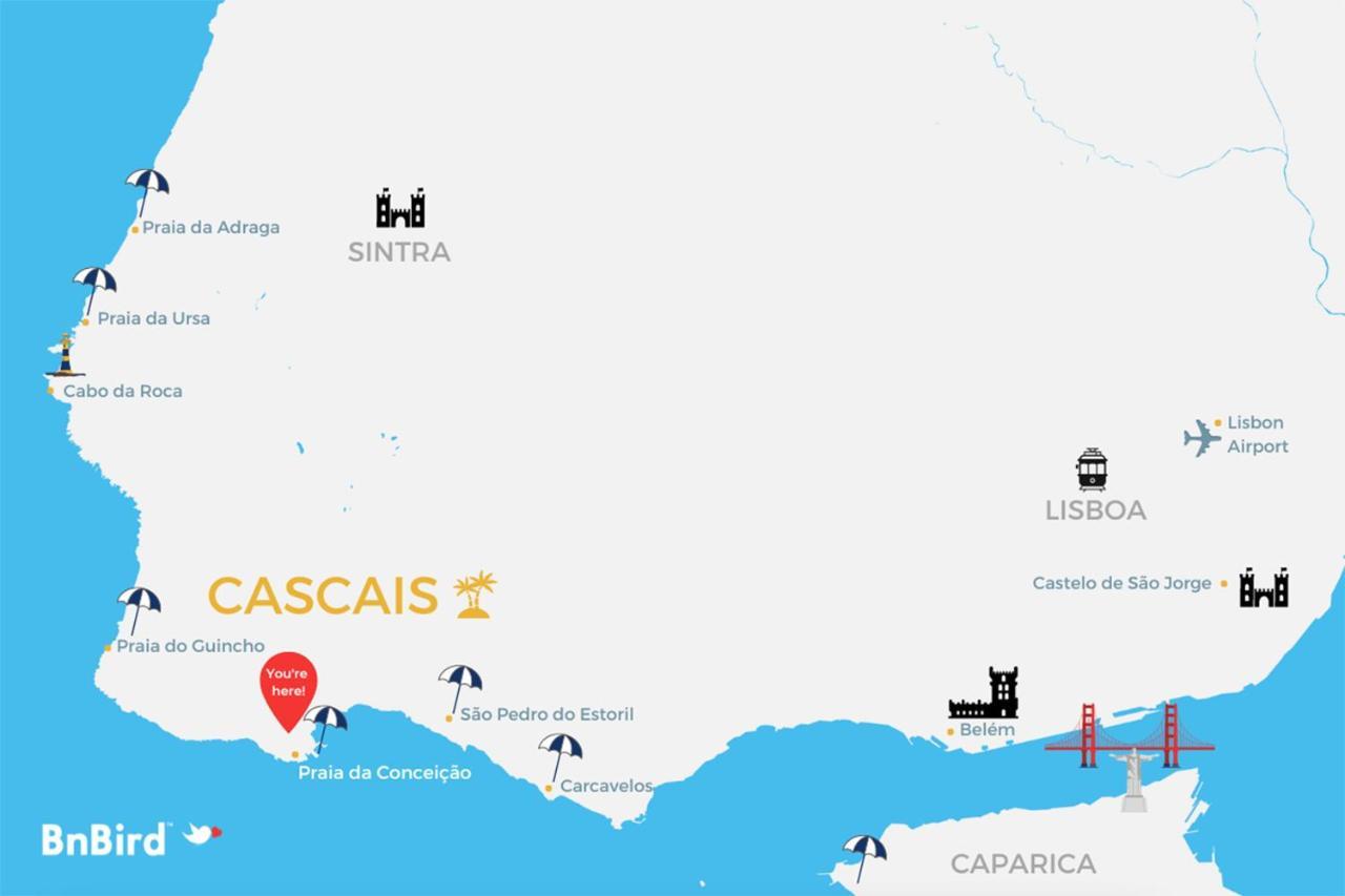 Апартаменты Cascais Sunny With Ocean Views Экстерьер фото